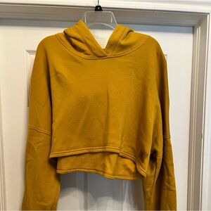 Fenty mustard cropped hoodie